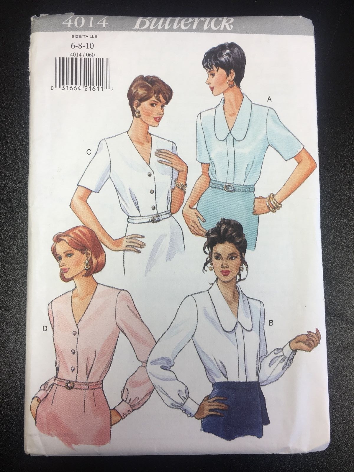 Butterick #4014 Misses' Blouse - Sizes 6-8-10