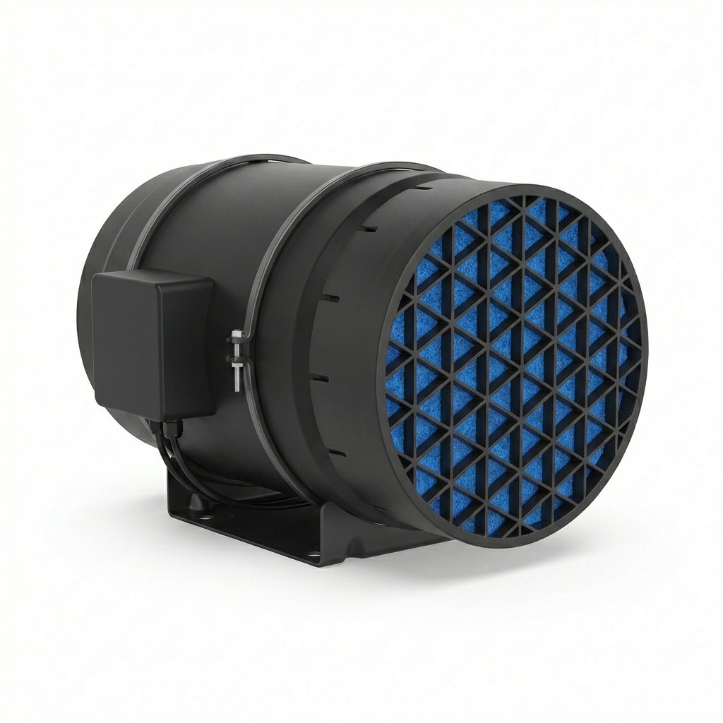 Filter for External Mining Air Cooling with Inline Fan, 6-Inch Dust Filter