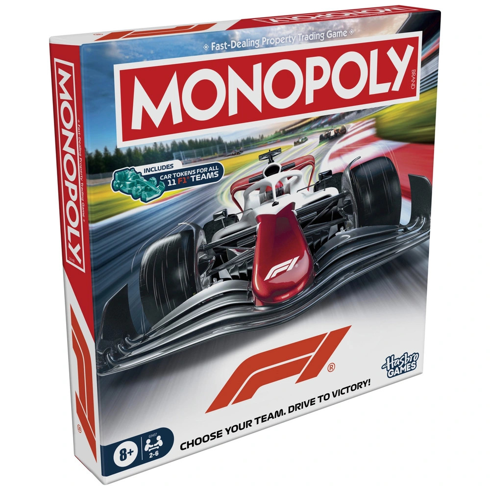 Monopoly F1 Edition Board Game Playset Kids Childrens Family Fun Play Toy Set 8+