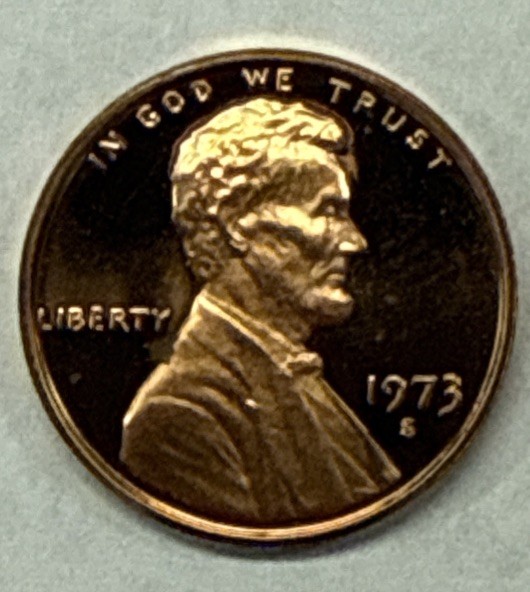 1973 S Proof Lincoln Cent From Proof Set With Free Shipping