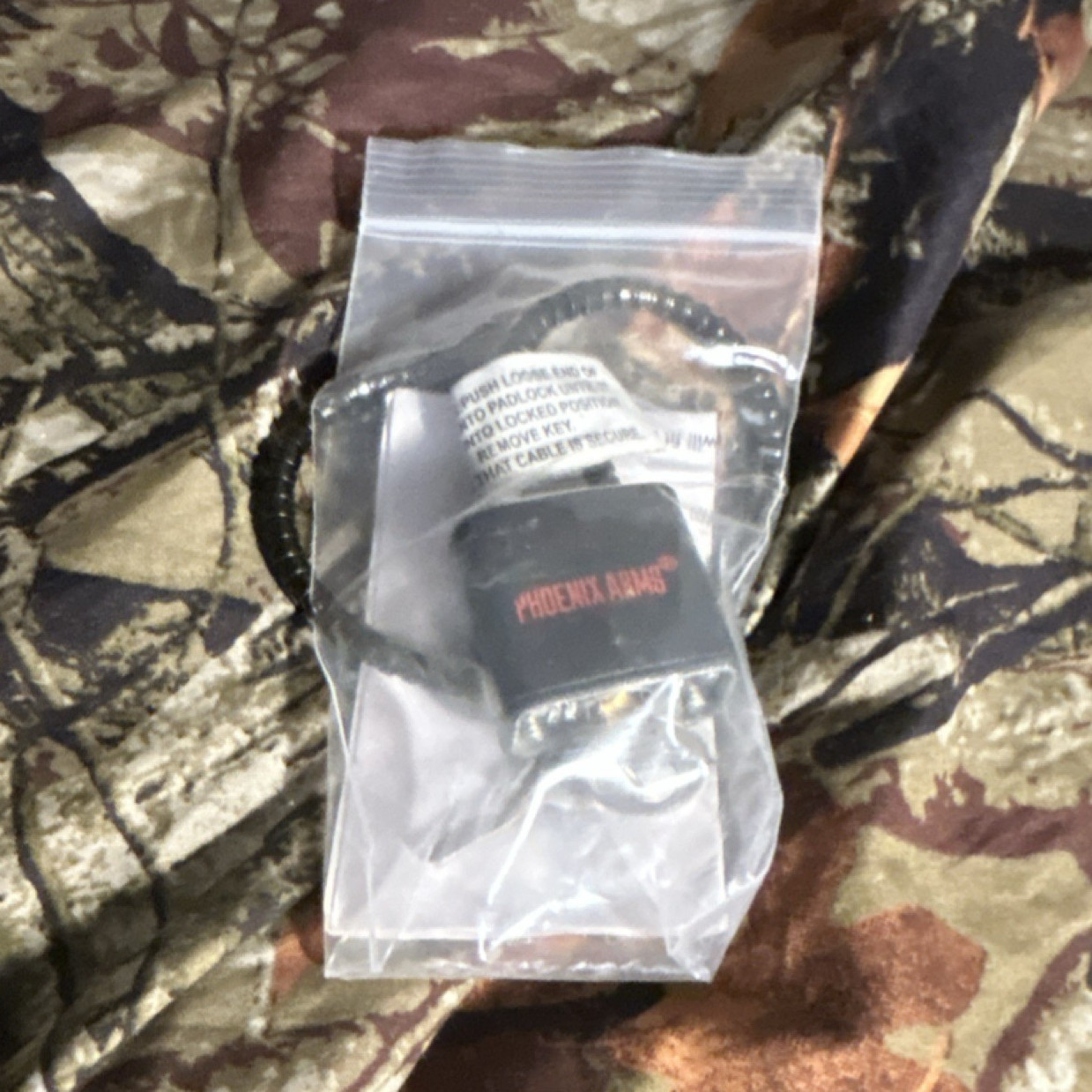 Phoenix Arms Steel Cable Lock Black Security Cable for Pistol