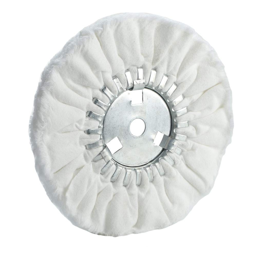 10" Soft Airway Buffing Wheel White Flannel / 5/8'' Arbor Hole/Finish Polish ...
