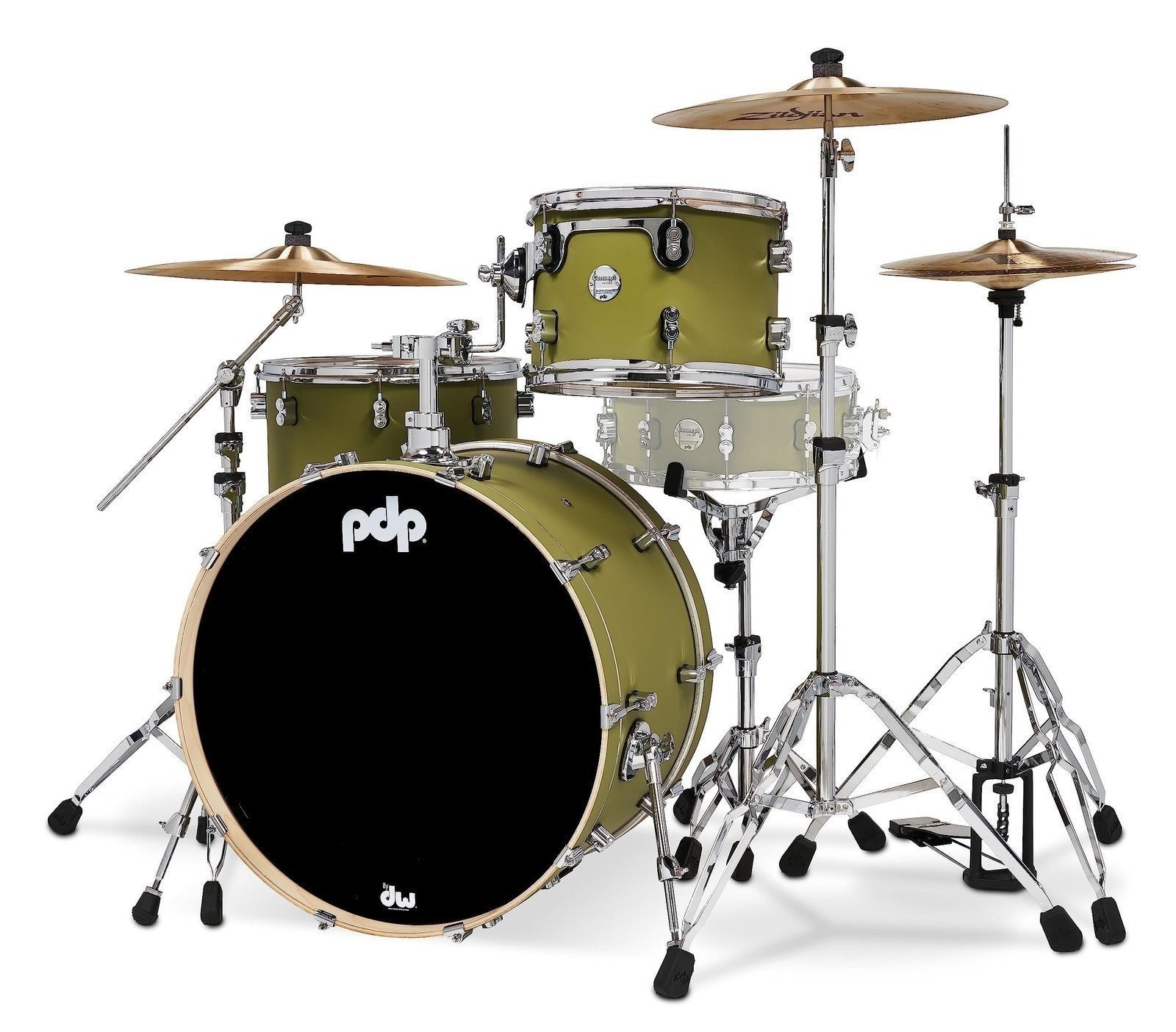 Pacific Drums & Percussion PDP Concept Maple Rock 3-Piece Satin Olive Drum...