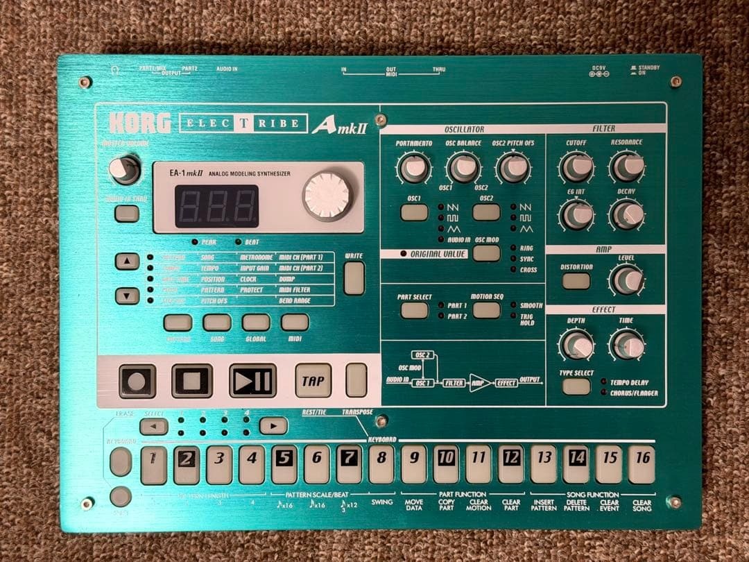 KORG Electribe A MKII EA-1MKII Analog Modeling Synthesizer w/ AC Adapter Manual