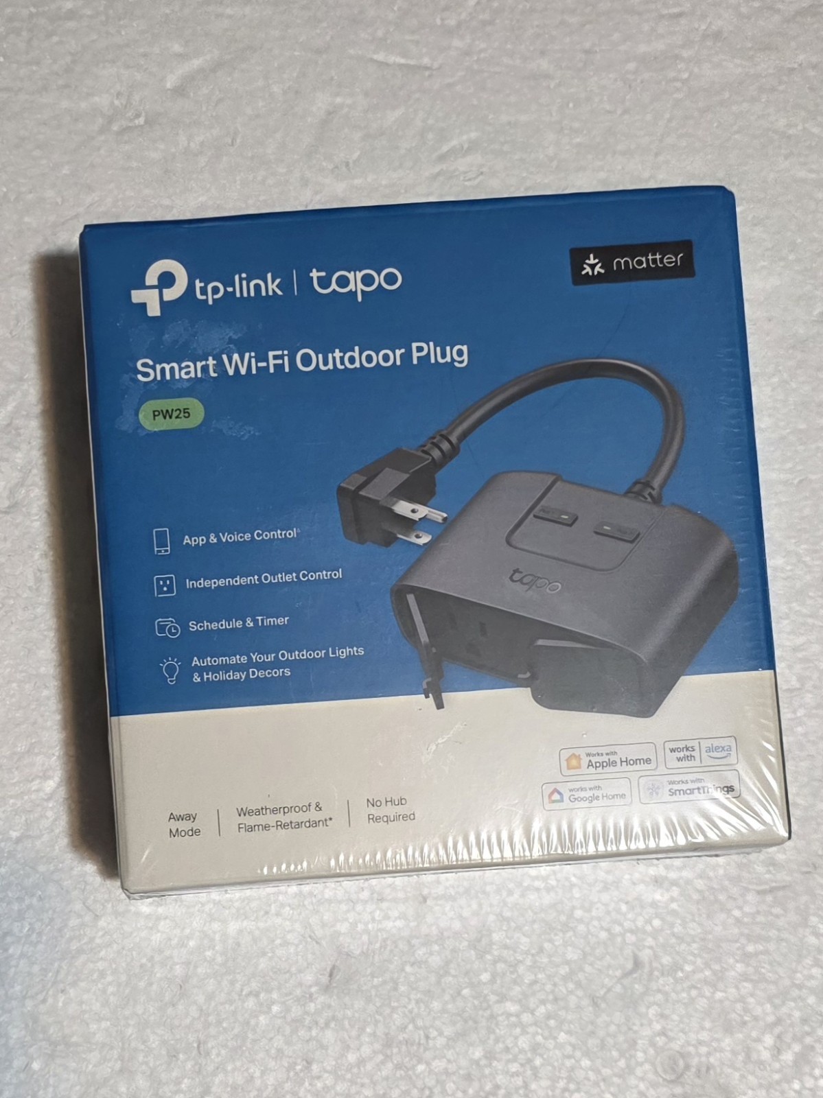 New TP-Link Tape Smart Wi-Fi Outdoor Plug w/ Matter PW25 Alexa Google FreeS&H
