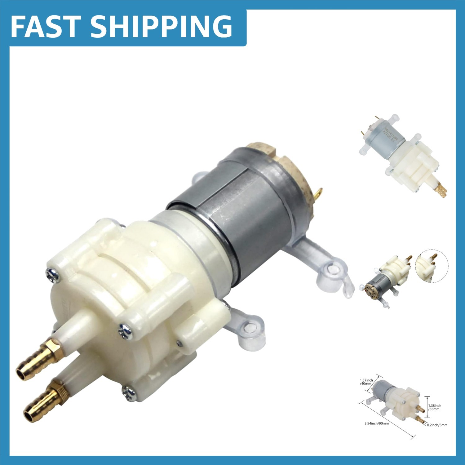 5mm Copper Mouth Shock Absorption Micro Diaphragm Pump - Quiet Operation