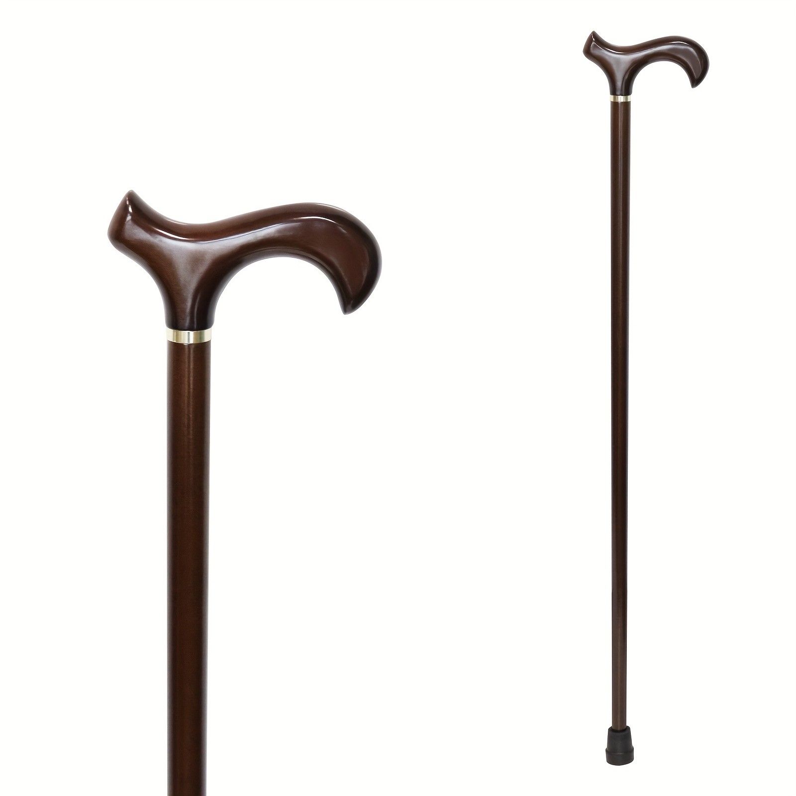 Wooden Walking Cane for Men and Women, Support up to 500 lbs Canes for Seniors,