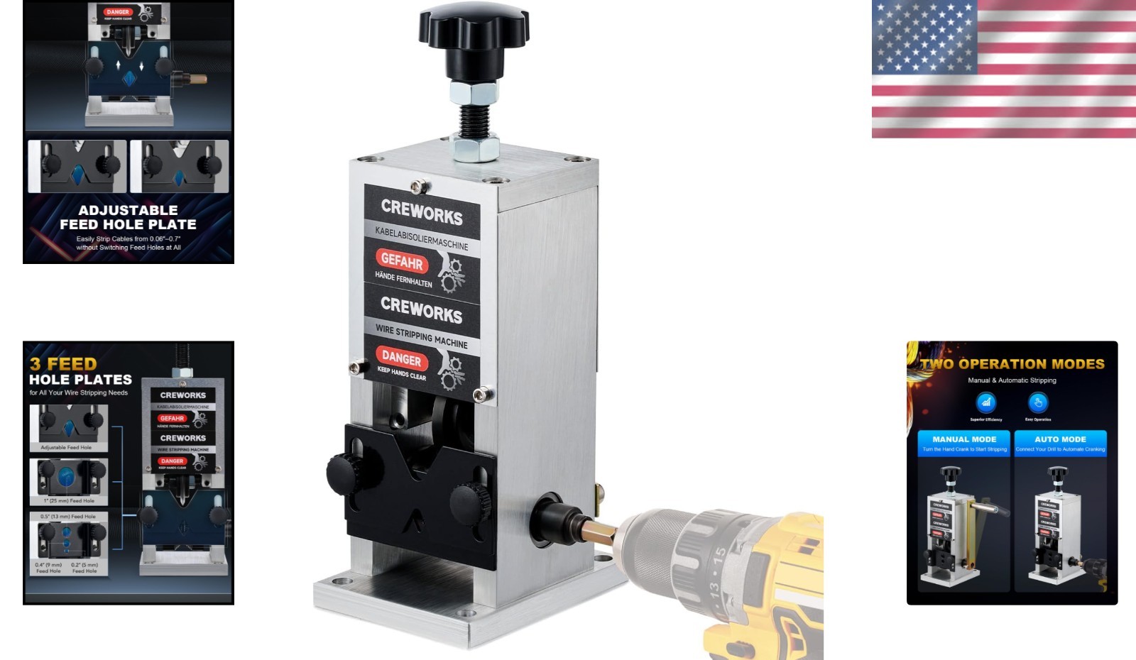 Drill Powered Wire Stripper Machine