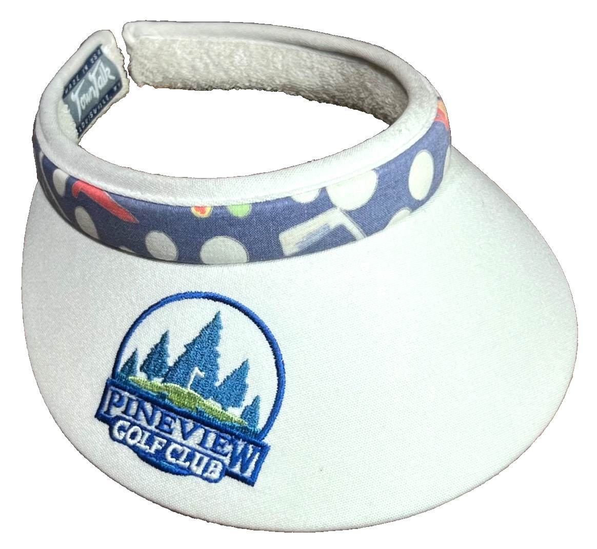 Pineview Golf Club Women Athletic 4" Visor Hat w/ Logo on Visor