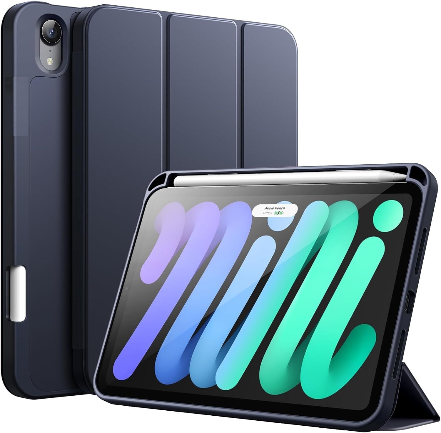 iPad Mini 7 A17 Pro Case, iPad Mini 7th/6th Generation Case with Pencil Holder
