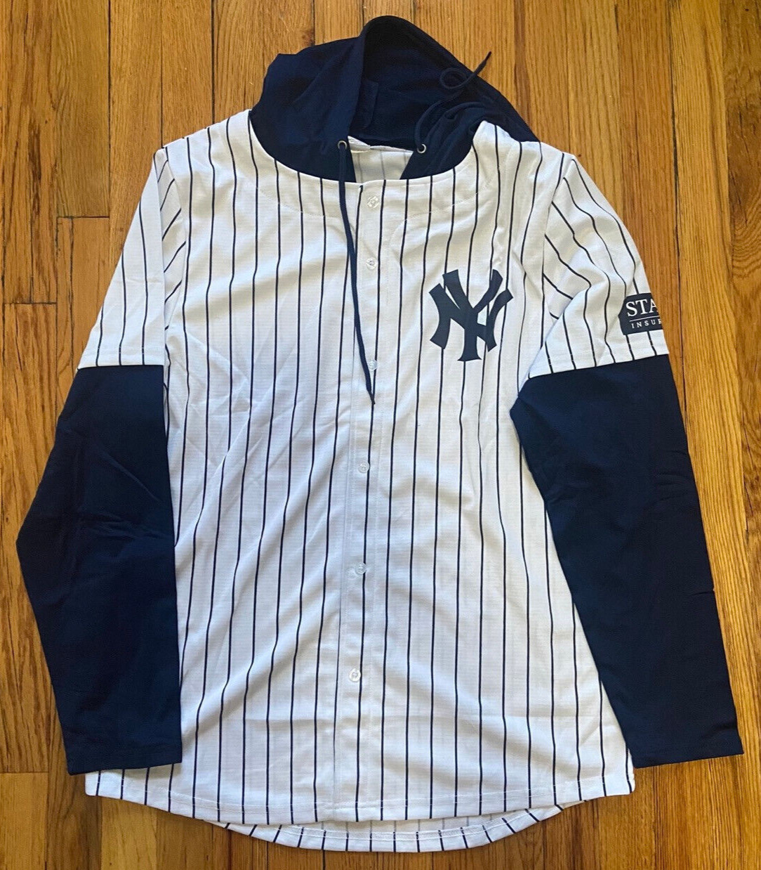 New York Yankees Jersey Hoodie SGA 9/13 2024 Adult XL Pinstripe Pullover L/S