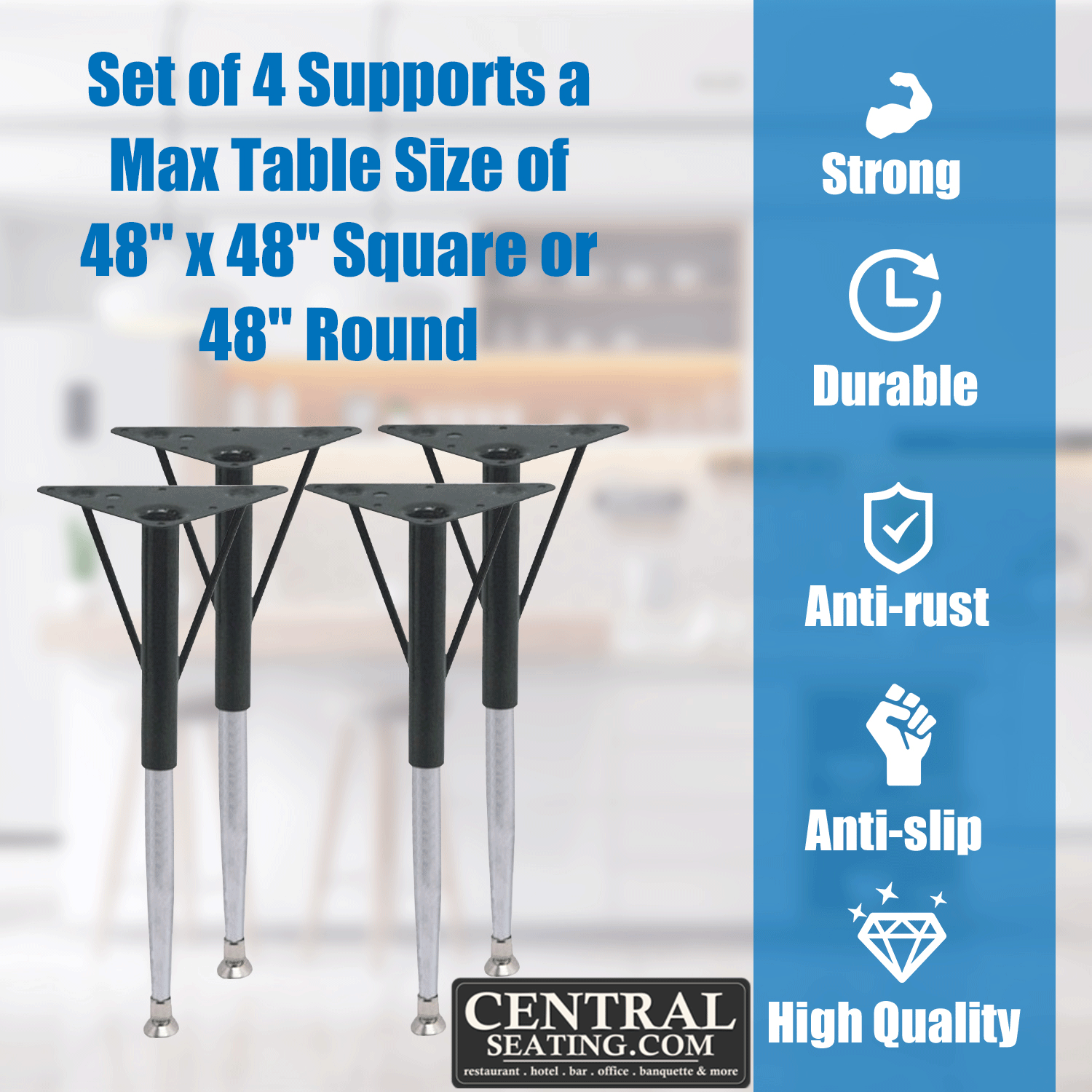 Adjustable Table Legs, Activity Desk Legs Kit, Low Height Classroom Table 14-20"