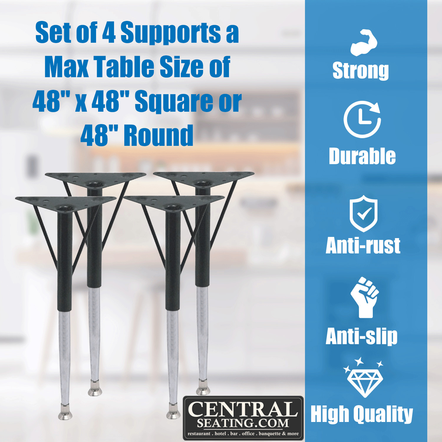 Adjustable Table Legs, Activity Desk Legs Kit, Low Height Classroom Table 14-20"