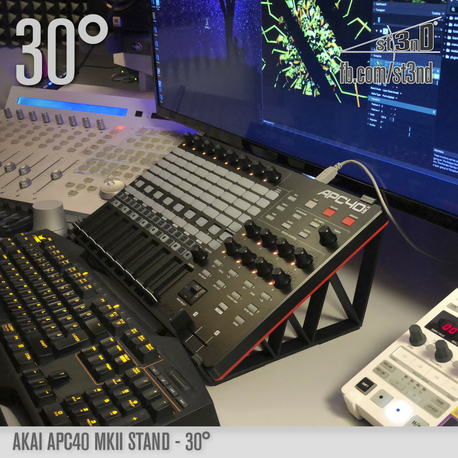 AKAI APC40 MK2 (MKII) STAND - 30 degrees - 3D printed- 100% Buyers Satisfaction