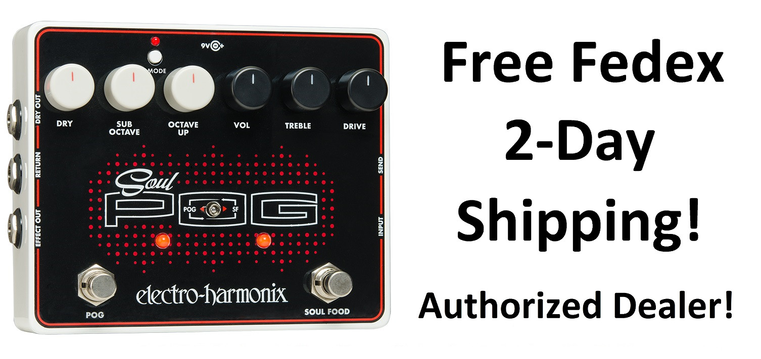 New Electro-Harmonix EHX Soul Pog (Nano Pog + Soul Food) Guitar Effects Pedal