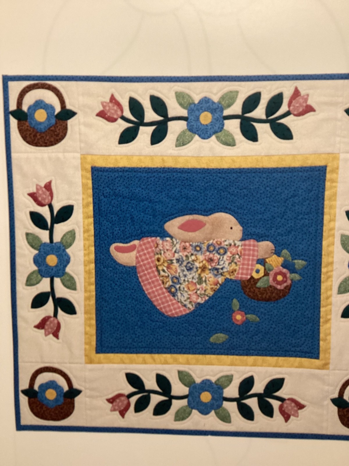 PATTERN Bunny Rabbit & Baskets Wall Quilt “Flori Bunda” NEW Brandywine Design