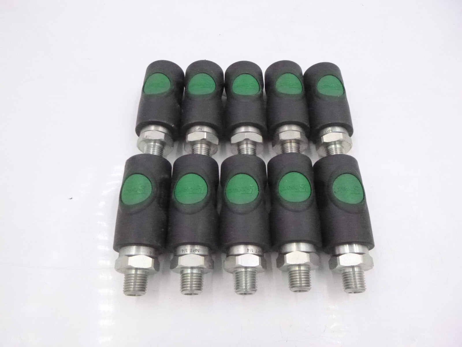 10 Pack Prevost ESI071251 1/4"MNPT High Flow Safety Air Coupler 29-174PSI