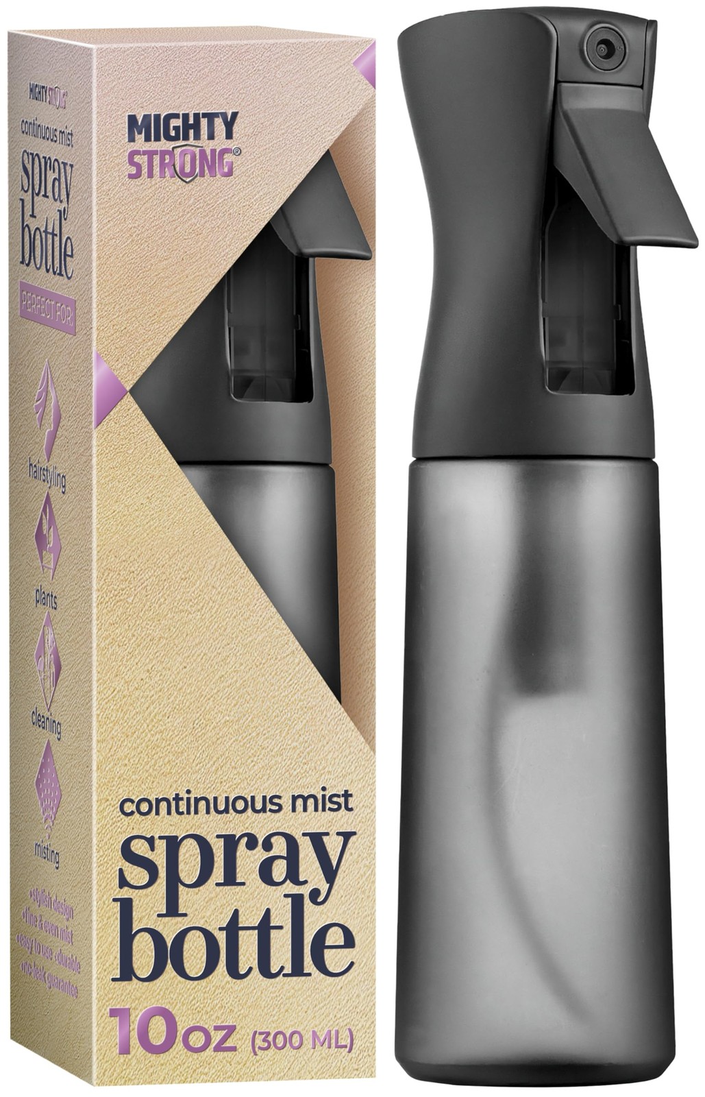 10 OZ Continuous Spray Bottles - Ultra Fine Mist Sprayer | Water Spray Bottle...