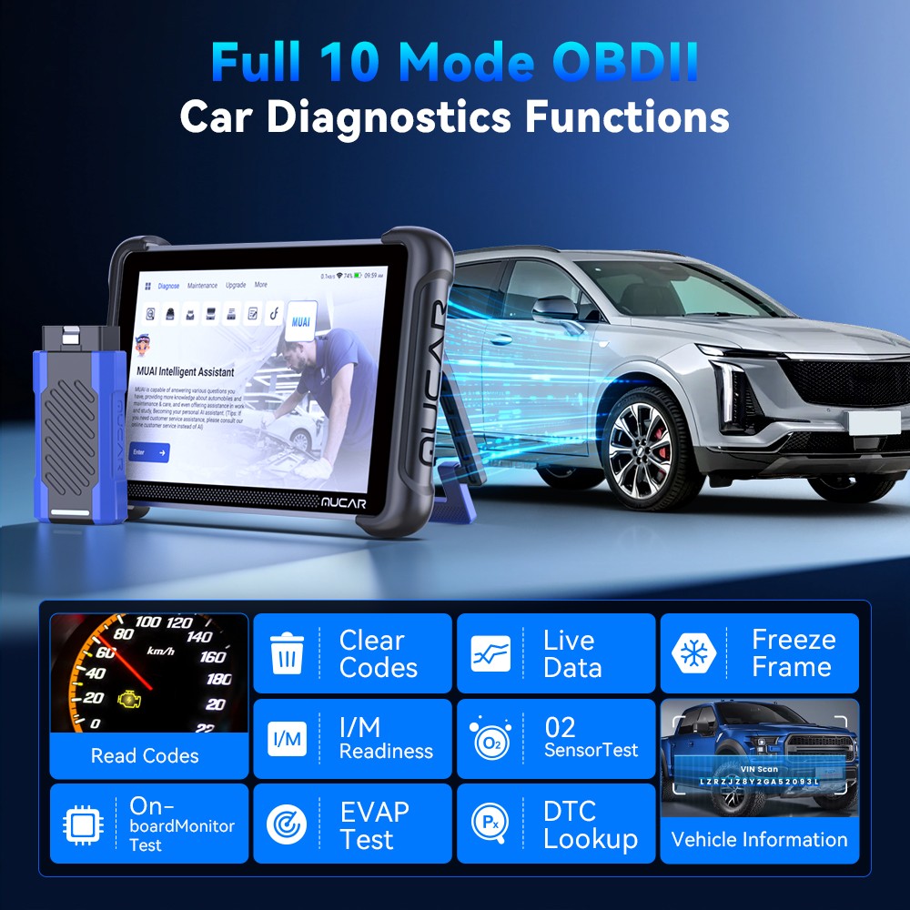 MUCAR 892BT Pro KEY TPMS Programming Tool J2534 Topology Mapping Bidirectional