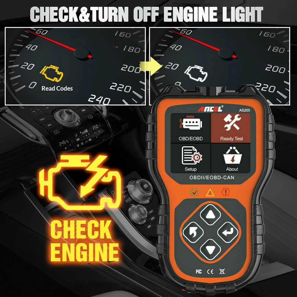 ANCEL AS200 OBD2 Scan Tool Automotive Scanner Car Engine Code Reader SMOG Test