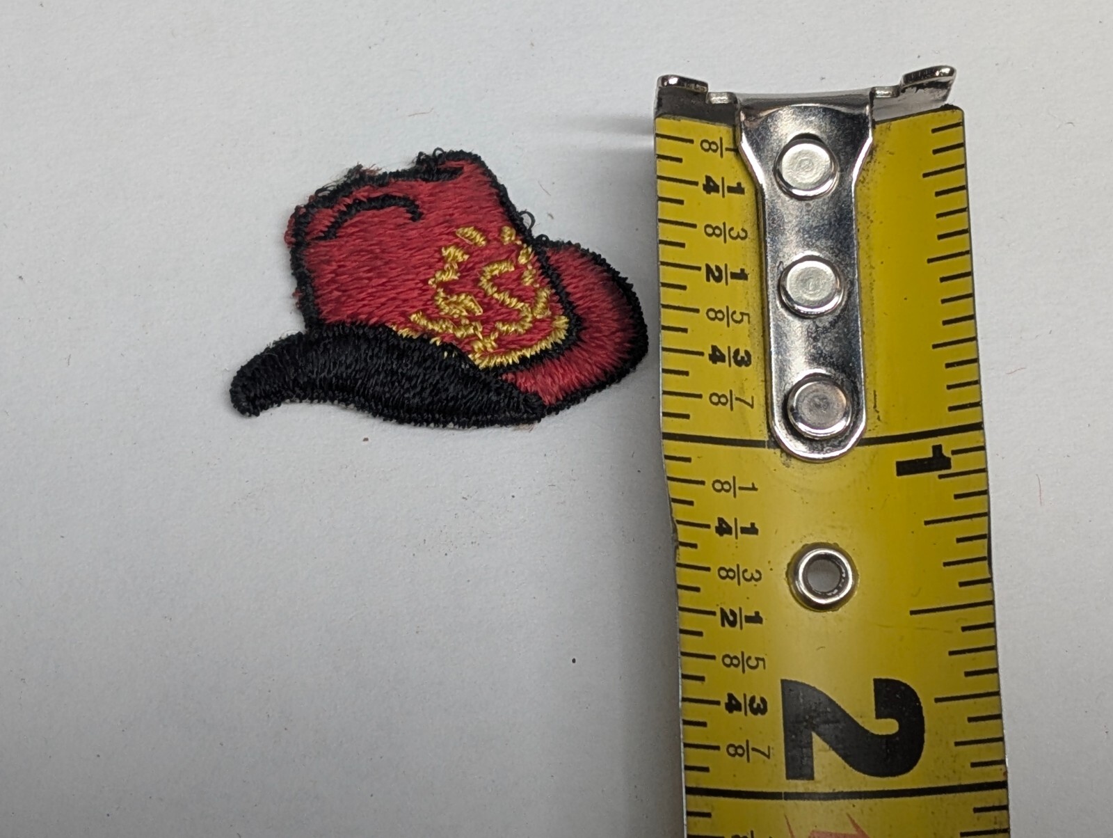 Vintage Cap Hat Patch Red Western Cowboy Flame Fire Embroidered