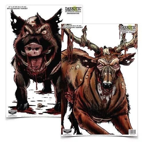Birchwood Casey Darkotic Smokehouse/Blood Trail 4/4 Targets - 35627