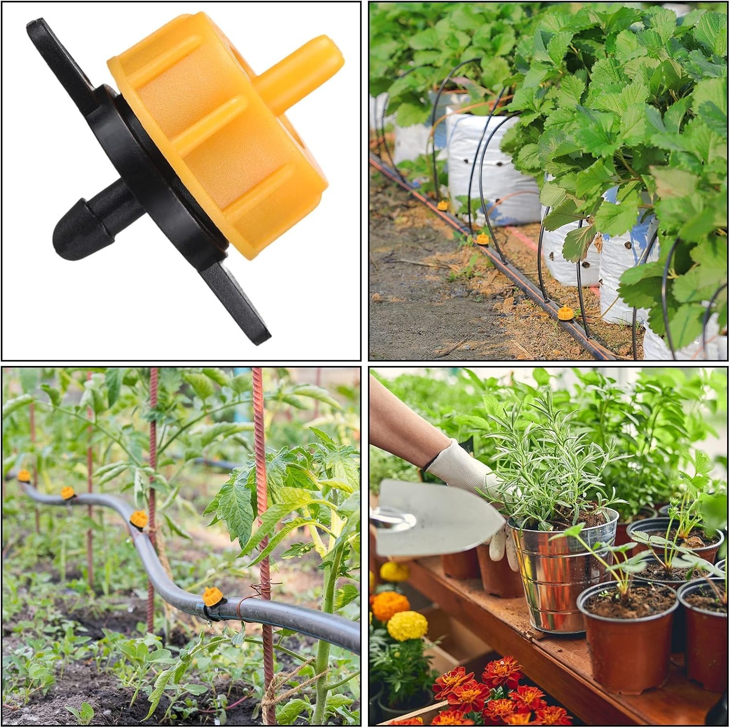 Didaey 100 Pcs Drip Irrigation Emitters, Pressure Compensating Absinthe