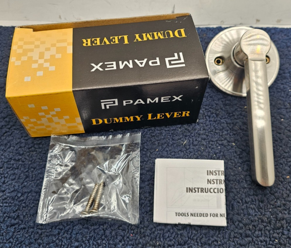 Pamex FLFP04 Alto Dummy Lever, Half-Dummy Trim - Satin Nickel Finish