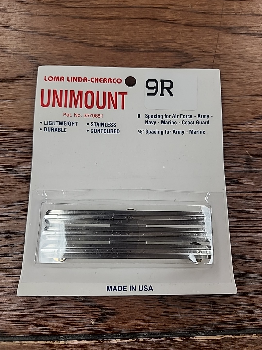 Military Ribbon Rack Loma Linda Cherrco Unimount .125 Inch