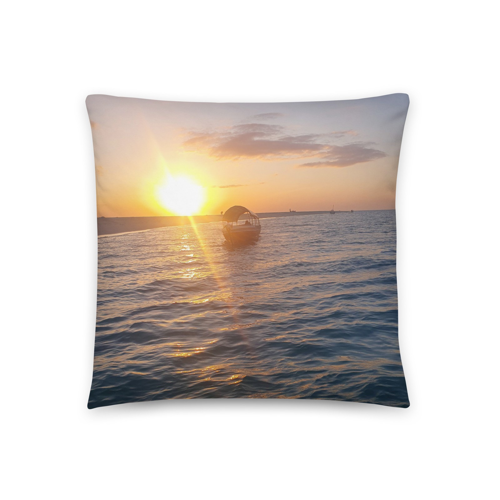 “Basic Pillow – Sunset Over the Sea in Tanzania”