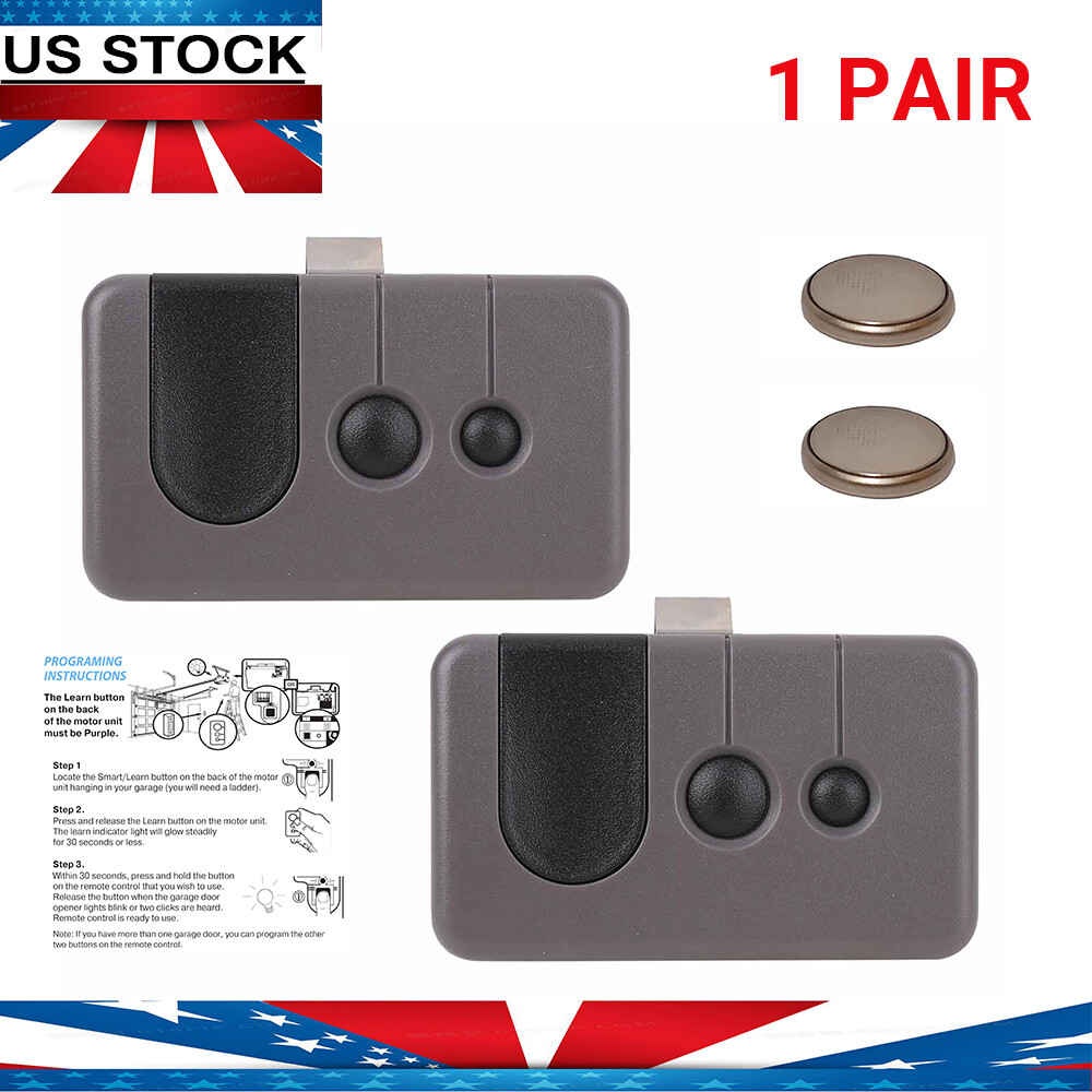 2 Garage Door Remote for Sears Craftsman 139.53753 139.53681 HBW2028 371LM 373LM