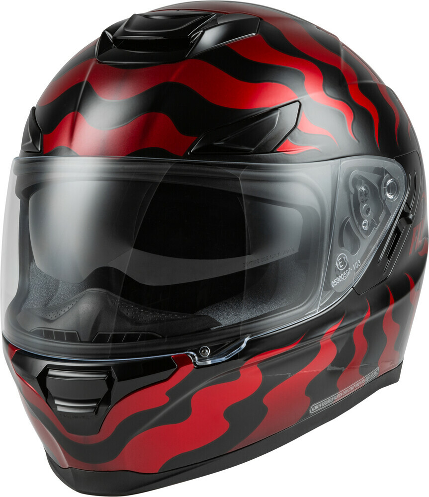 Fly Racing Sentinel Venom Full Face Helmet (Red/Black) S