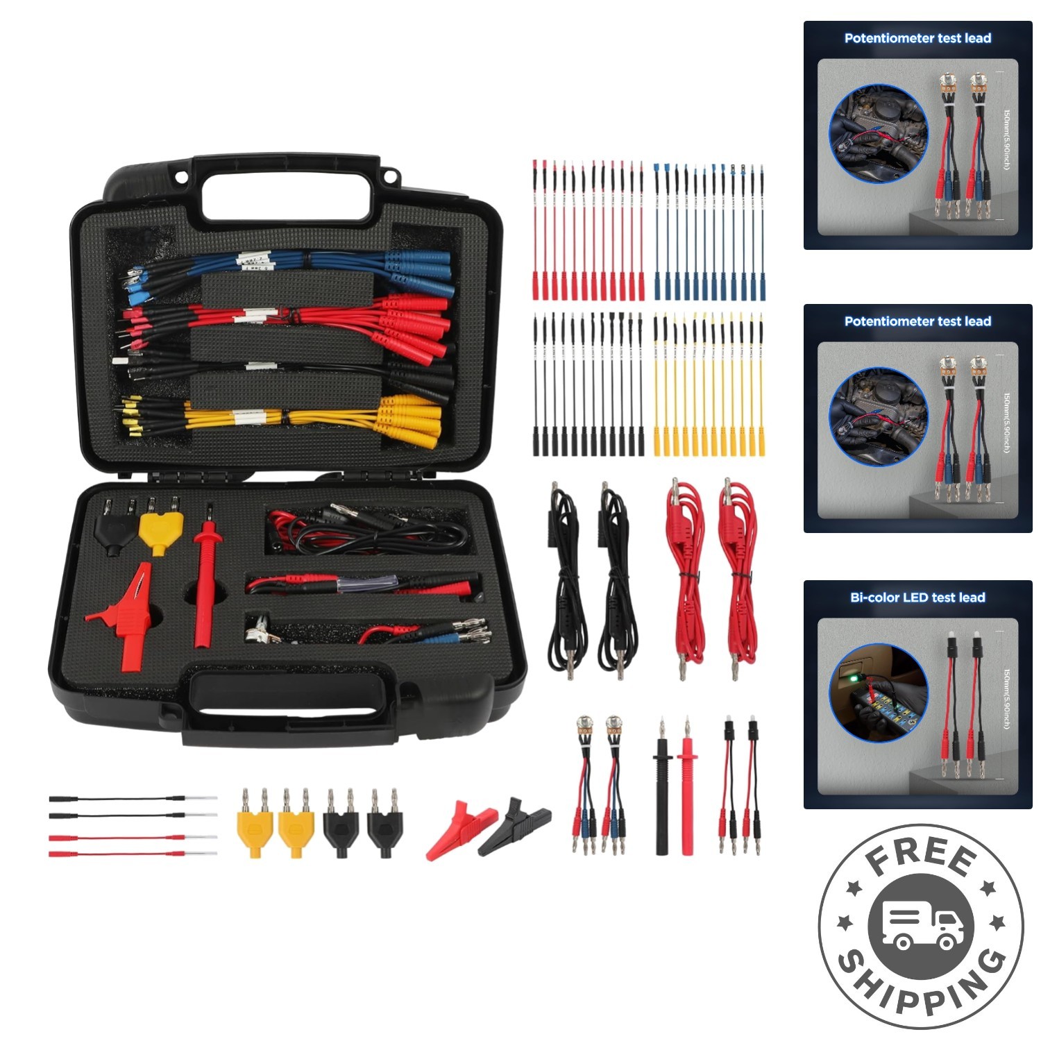 68PCS  Multimeter  Leads Kit for Automotive & Electrical Testing
