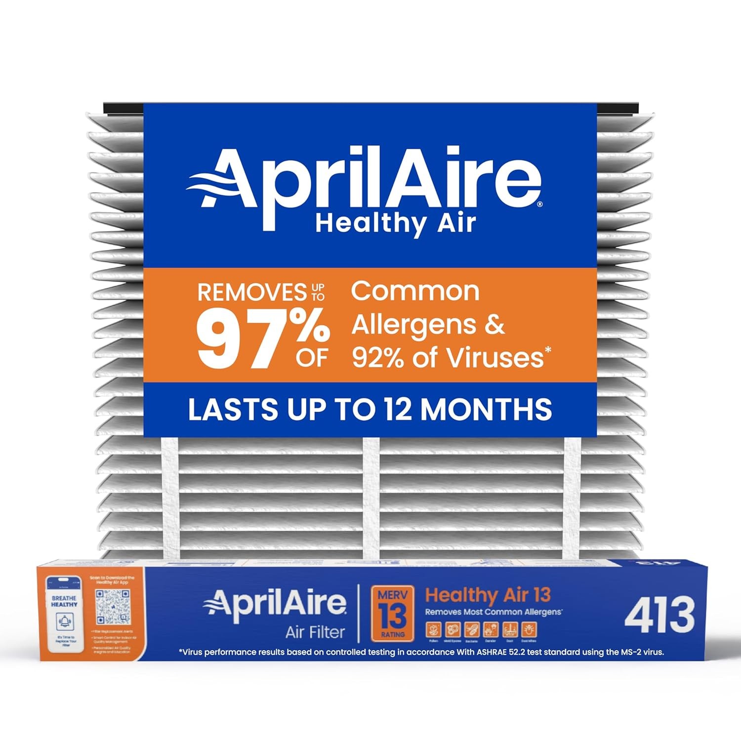 1 pack AprilAire 413 Air Filter MERV 13 for Whole House Purifiers