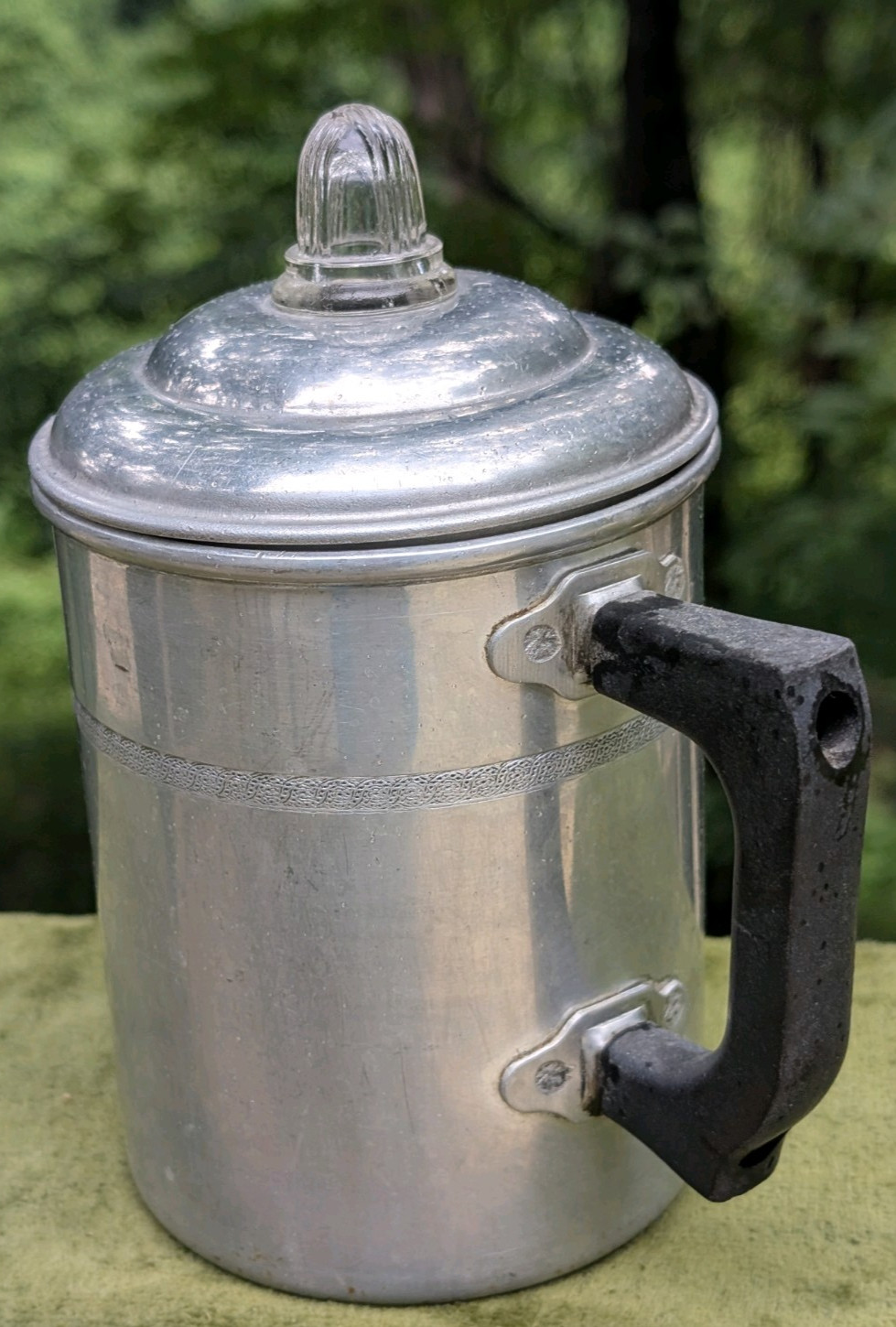 VINTAGE CRAFTMASTER PRODUCTS ALUMINUM COFFEE PERCOLATOR COMPLETE KITCHEN PROP