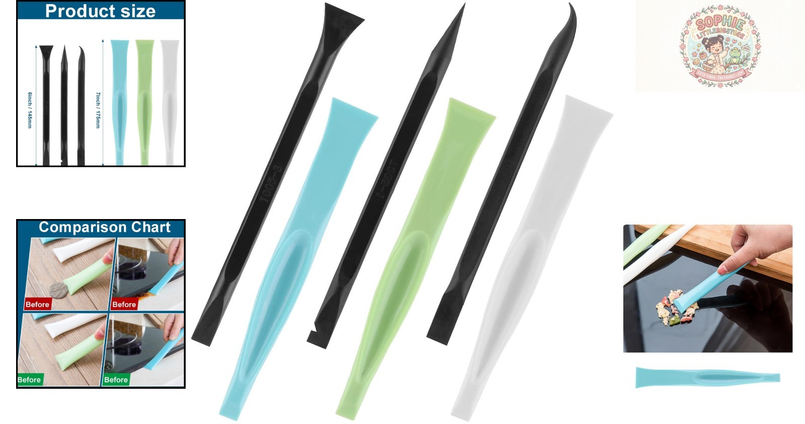 All-in-One Non-Scratch Plastic Scraper Set: 6 Tools for Every Application