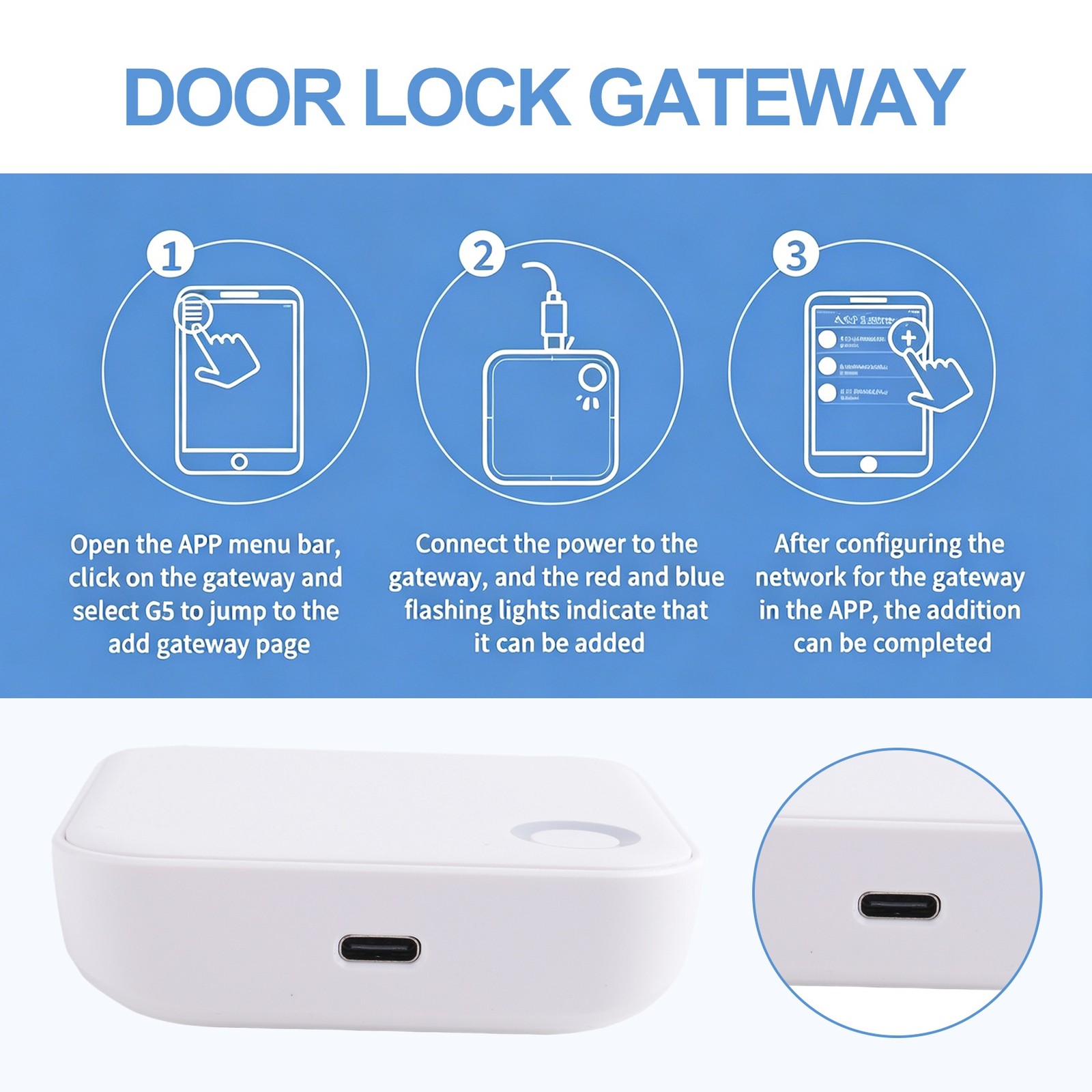 WIFI Gateway G5 Bluetooth Mesh Door Lock Gateway Hotel Lock Hub I9C75814