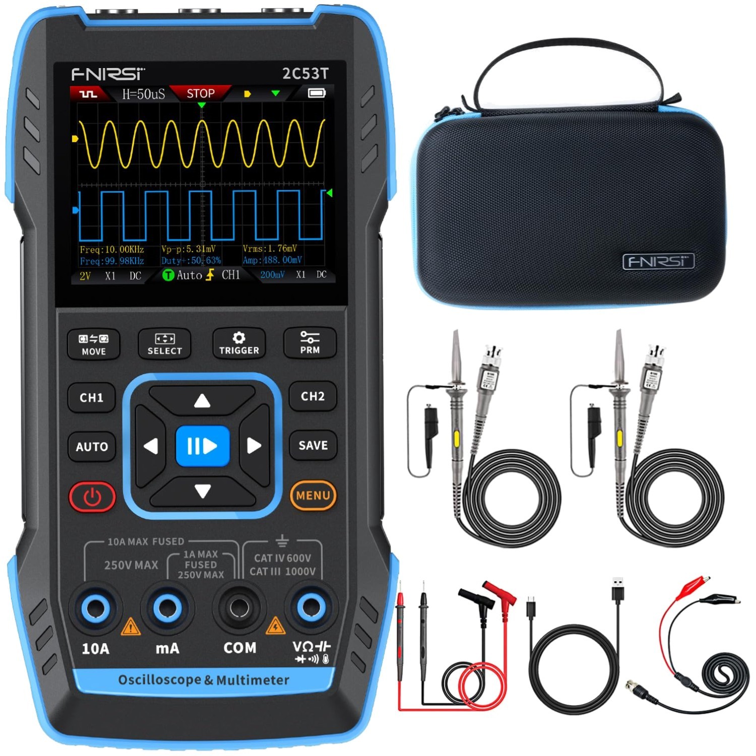 Upgraded 50MHz Oscilloscope Multimeter with Signal Generator