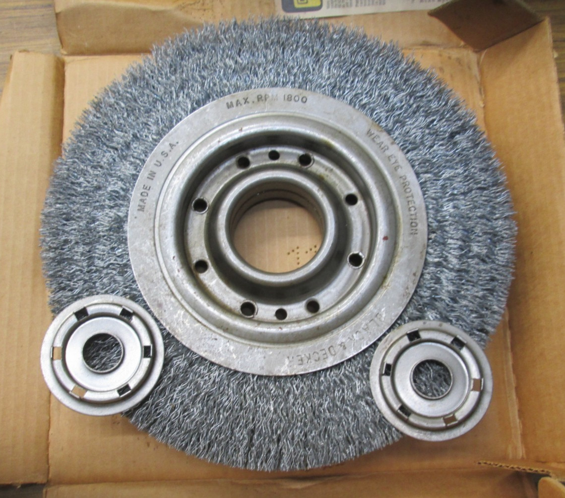 Black & Decker Professional 10" X 2" Wire Wheel Brush 3/4" Arbor 1800 RPM USA
