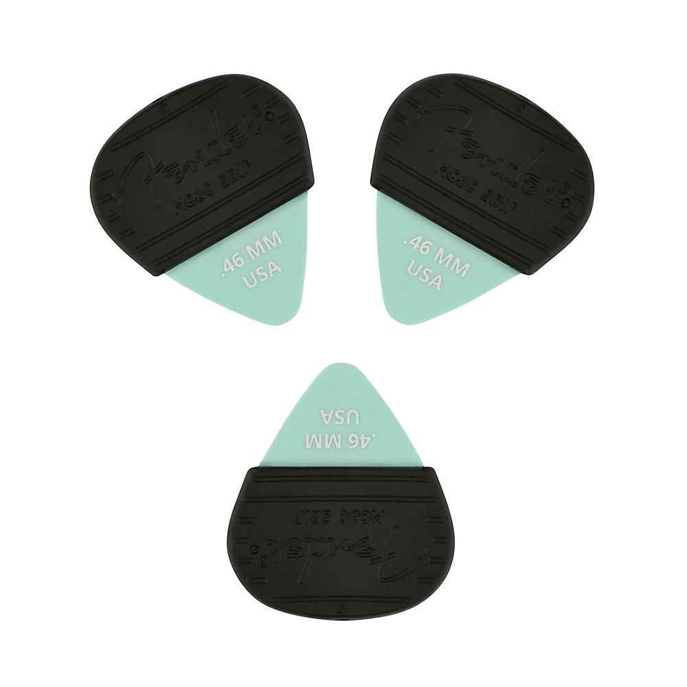 Fender Mojo Grip Dura-Tone Delrin Guitar Picks (3-Pack) Daphne Blue .46 mm