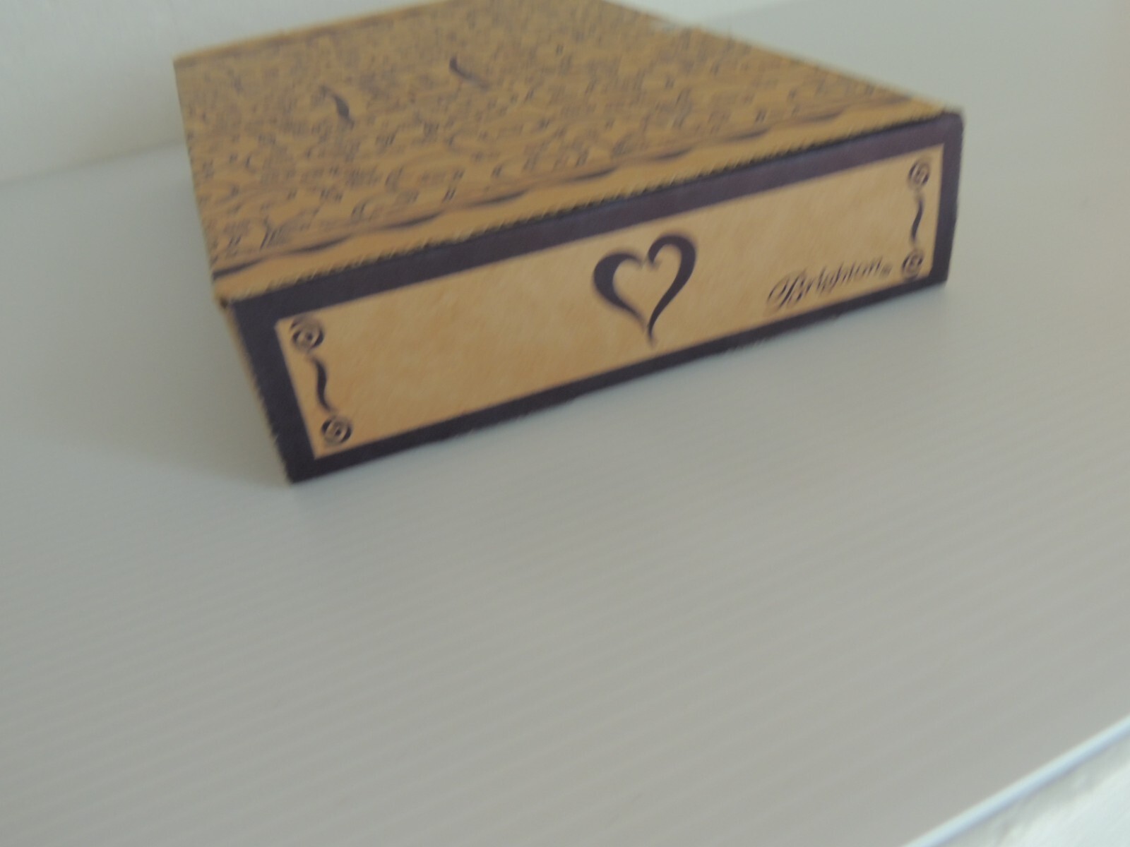 Brighton Box -- empty storage box -- 11" x 7" x 2"