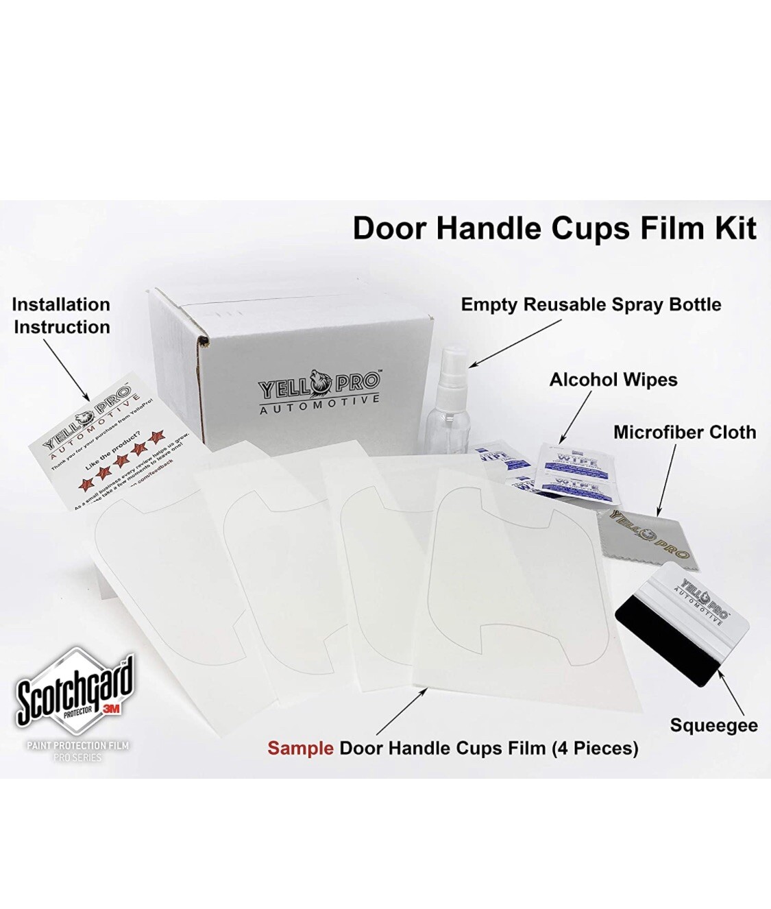YelloPro Door Handle Bra Cup Paint Protection Kit for Select Toyota 4Runner SUV