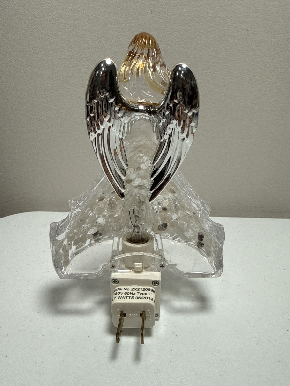 Acrylic Clear Angel Night Light Beautiful Christmas
