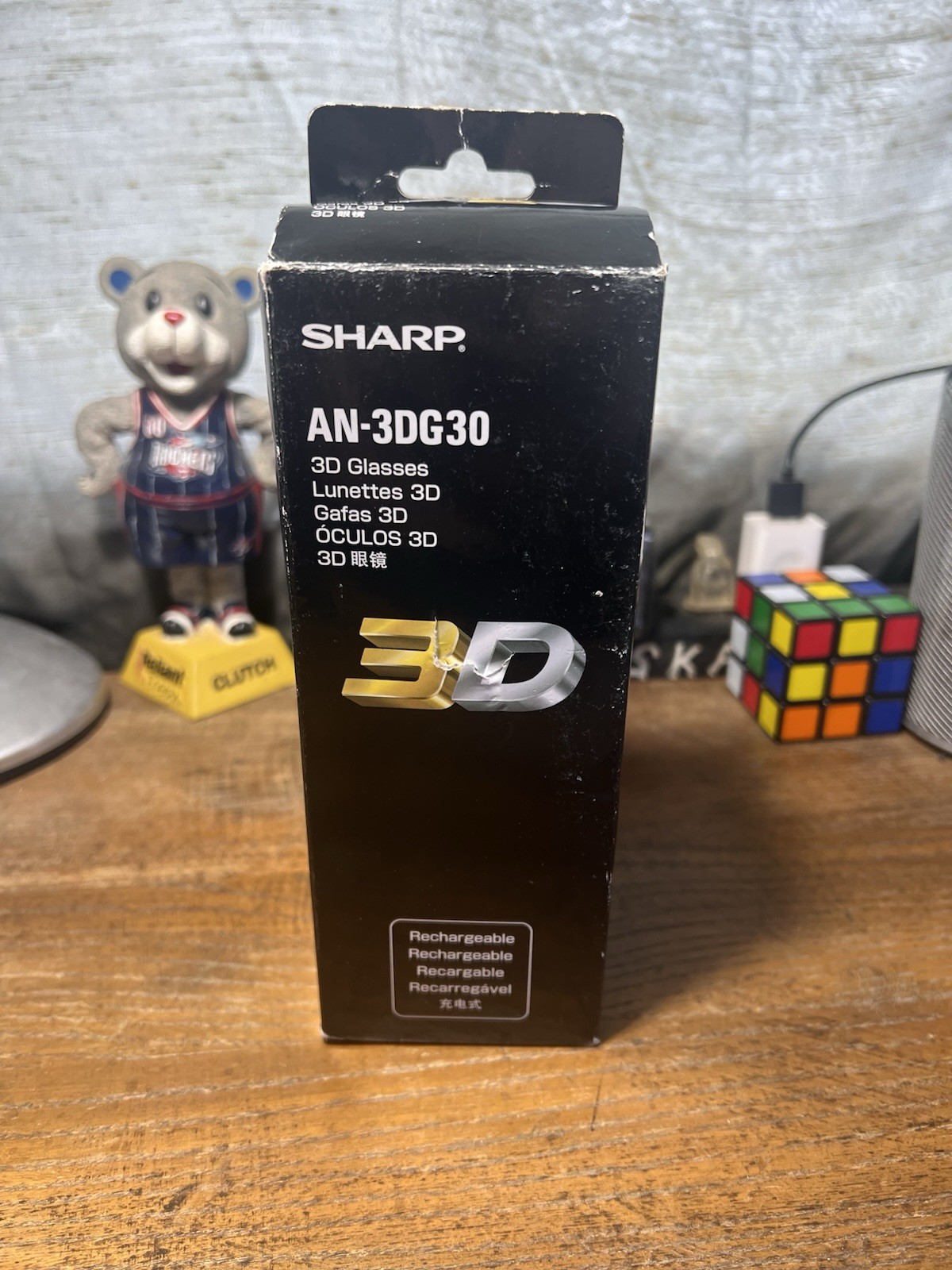Sharp AN-3DG30 Rechargeable 3D Glasses Black for Sharp AQUOS 3D LCD TV