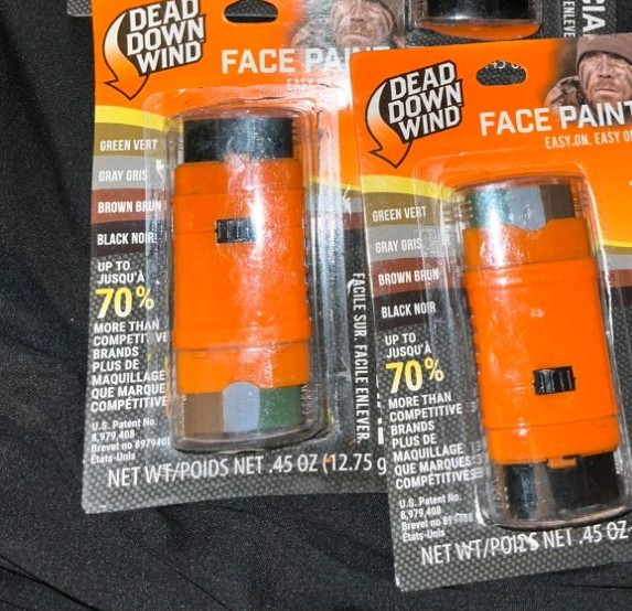 Dead Down Wind Camouflage 4- Color Facial Face Paint Easy On/Off No Mess New Pk!