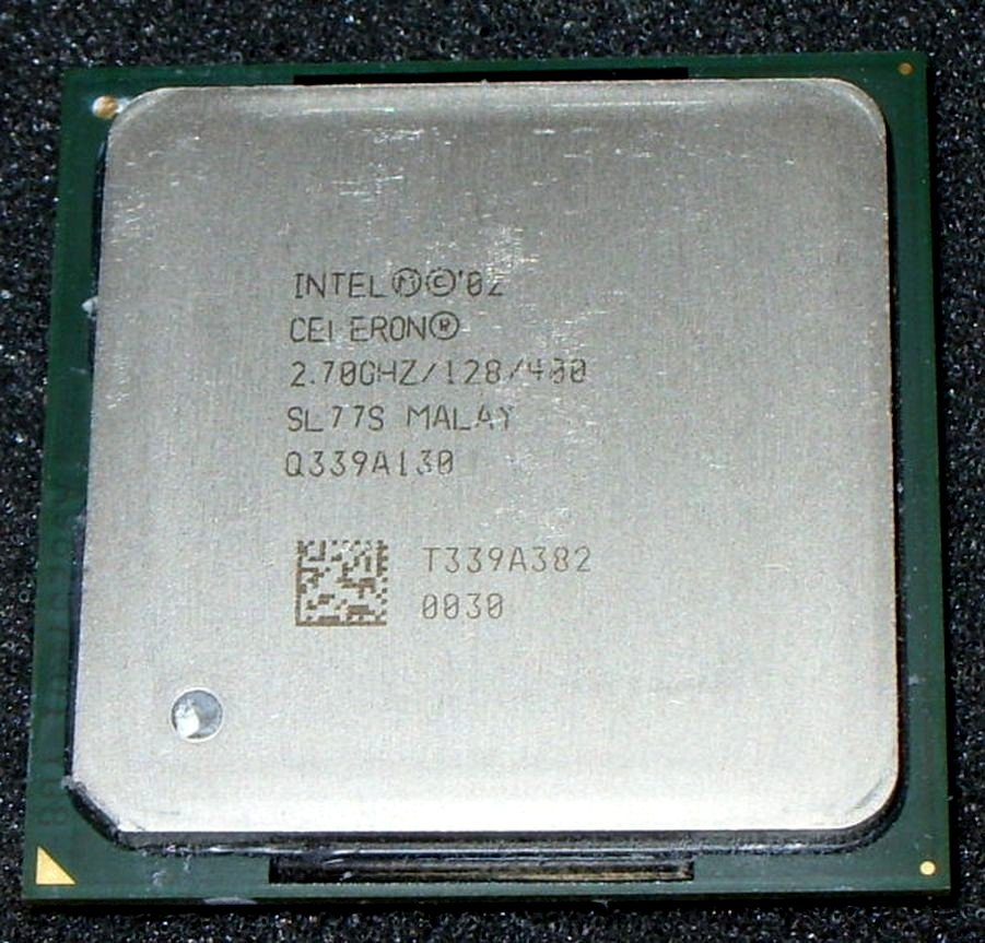 INTEL CELERON  2.7 GHz SL77S PROCESSOR WITH 400 MHz BUS,  SOCKET 478
