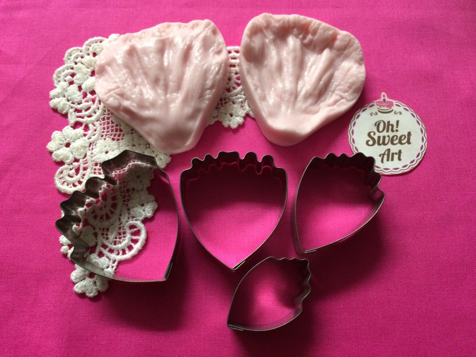 Peony Flower Set Cutter Silicone Mold Food Safe Cake Decoration  Cupcake (FDA)