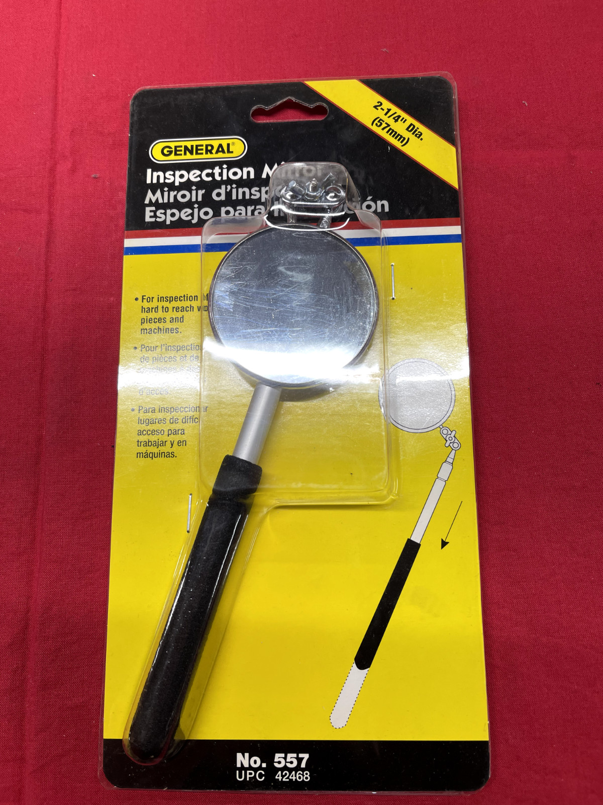 General Tools No. 557 Inspection Mirror 2-1/4" Dia.