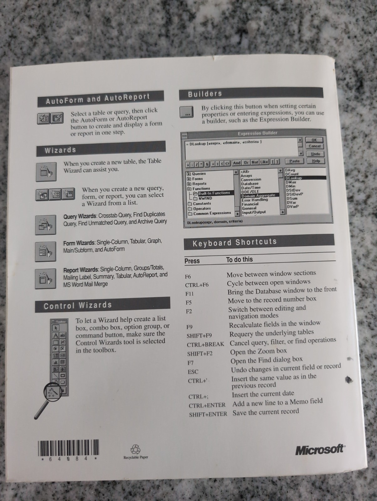 Vintage Microsoft Access Manuals Only User's Guide, Getting Started & Building