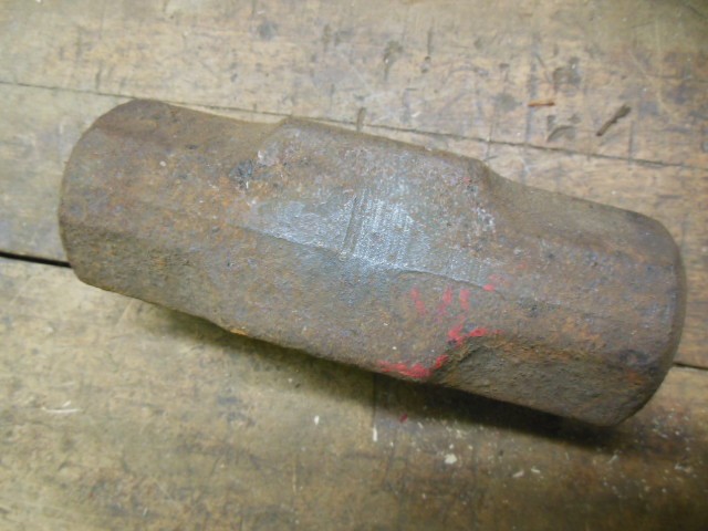 Vintage warwood 8lb sledge hammer head double face old blacksmith tool